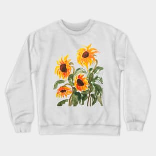 orange sunflower painting 2018 Crewneck Sweatshirt